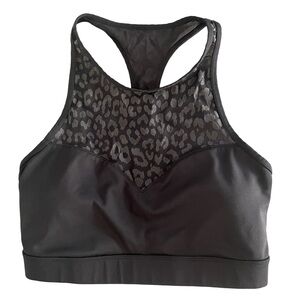 Kate Spade Leopard Print Mesh Racerback Sports Bra